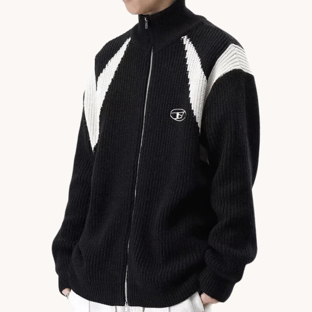 Streetwear Double Zipper Sweater