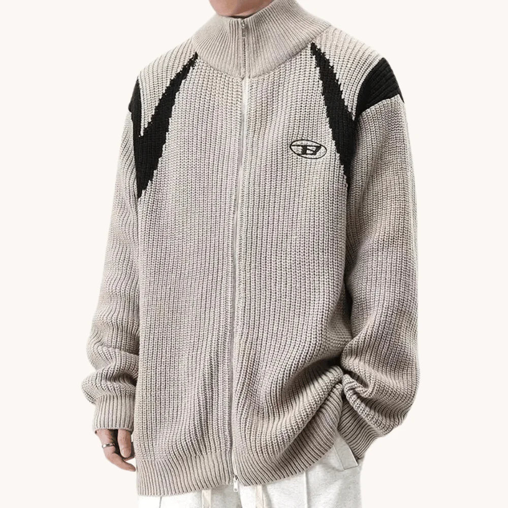 Streetwear Double Zipper Sweater